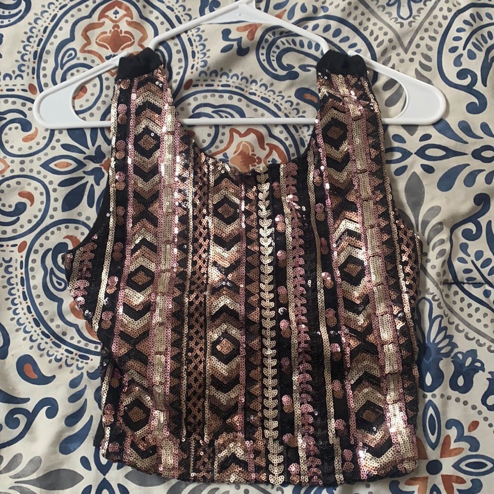 Sequin crop top